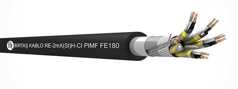 RE-m2X(St)H-CI-PIMF FE180  90°C / 500 V Cu/MT/XLPE/ISCR/OSCR/LSZH